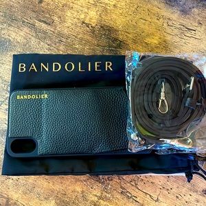A DEAL! Brand new XS Max BANDOLIER EMMA in Black and gold